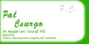 pal csurgo business card